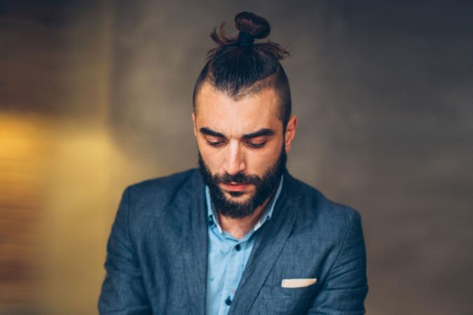 Businessman with bun