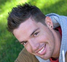Men's alternative spiked hairstyle