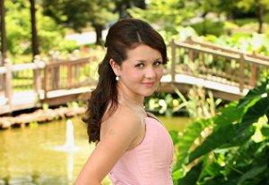 Woman with hair styled for a special occasion