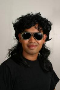 Image of man with a long mullet hairstyle
