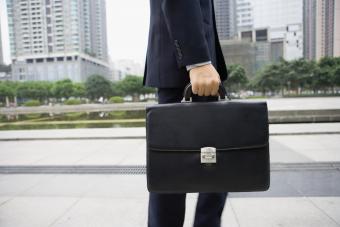 Man carrying an attache case