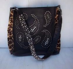 Two Bar West Purses Lovetoknow Mcfadin Black Cheetah Accent Studded Shoulder Bag