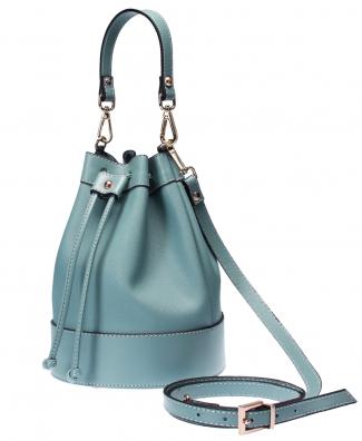 Turquoise bucket handbag