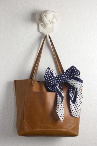 Purse With Bow Wrap Scarf