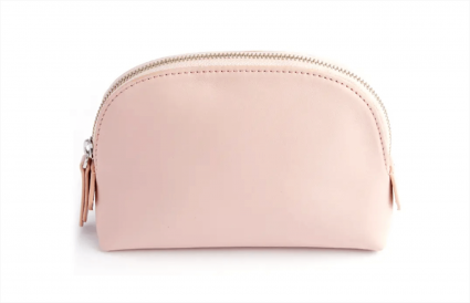 Royce New York Compact Leather Cosmetic Bag