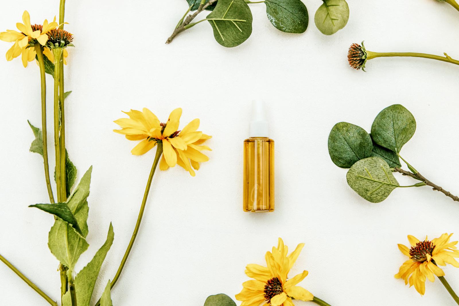 Essential oils and medical flowers herbs