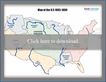 U.S. Map 1803 to 1809