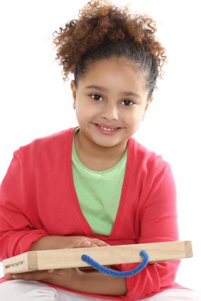 Girl with abacus