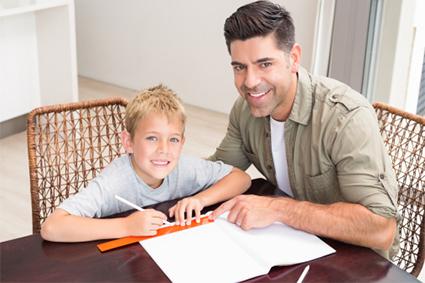 Child using ruler