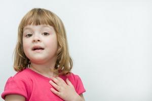 Little girl talking