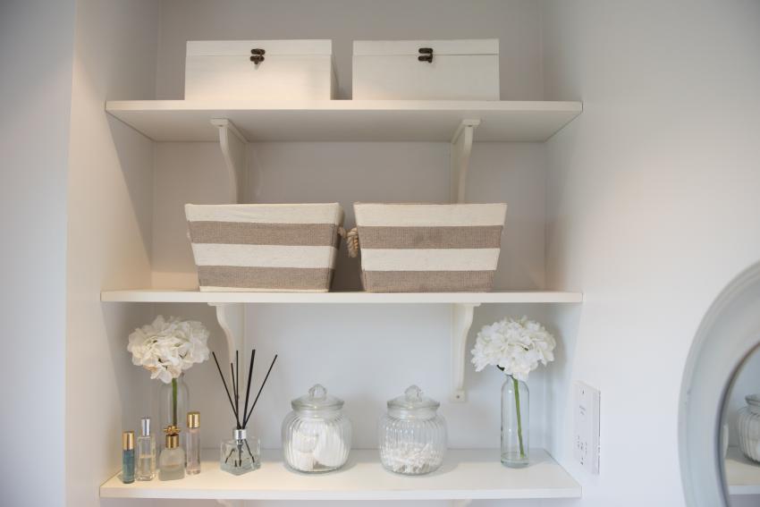 15 Bathroom Shelf Decor Ideas With Style & Function | LoveToKnow