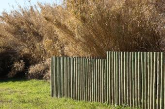 snow fence with wood slats