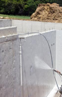 Waterproofing a basement exterior