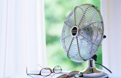 electric fan and book