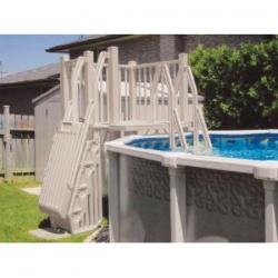 Above Ground Pool Decks Lovetoknow Features Of A Pool Deck Above Ground Decking