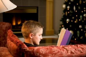 Boy and Fireplace