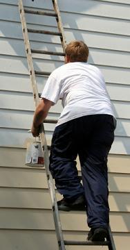 man painting