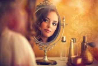 woman in mirror