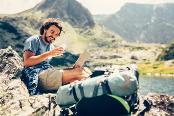 Man in the mountains