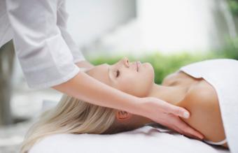 Woman receiving massage