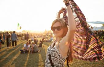 woman enjoying a fun festival