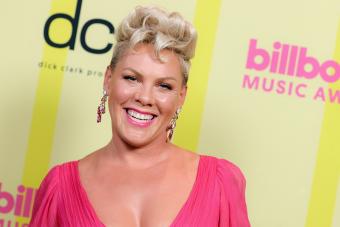 P!nk poses backstage for the 2021 Billboard Music Awards - Getty Editorial Use