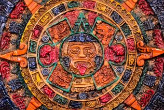 Colored Clay Maya Calendar