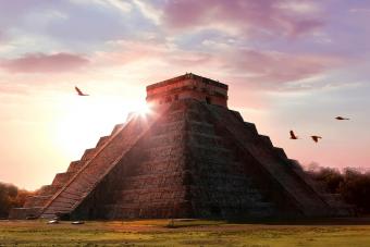 Archaeological complex Chichen Itza. Mayan pyramid Temple of Kukulkan. Mexico. Yucatan.