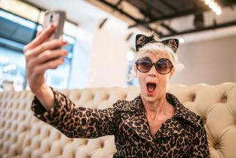Stylish and Quirky Woman at Restaurant