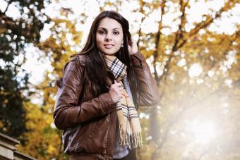 Capricorn woman in autumn outfit