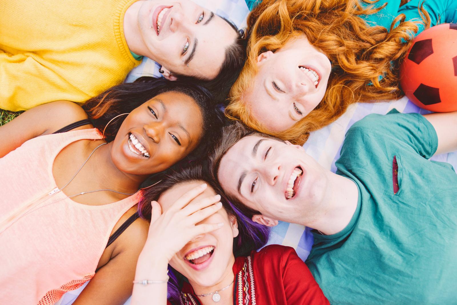 Group of friends laughing