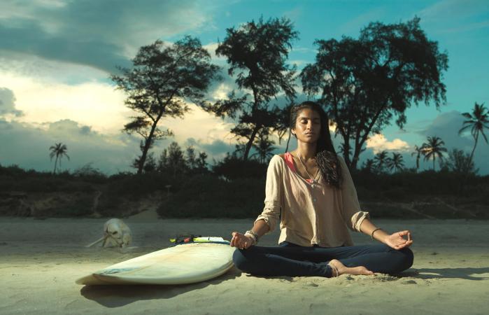woman meditating