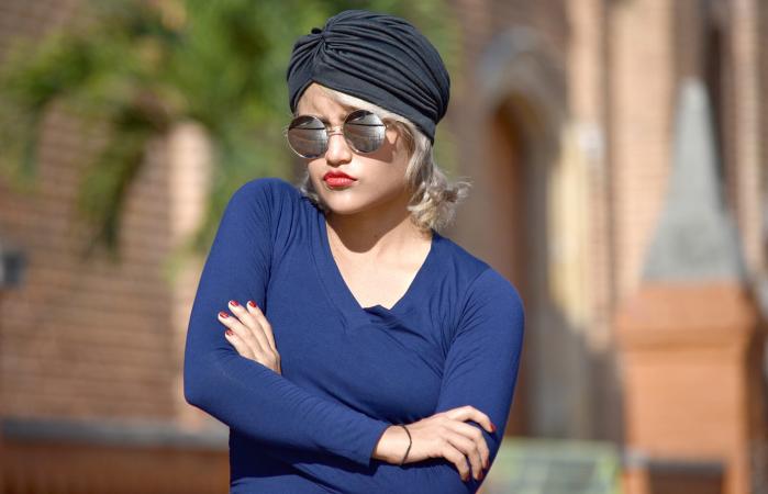 Woman Wearing Turban