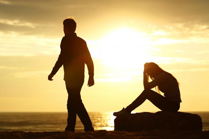 Couple breaking up