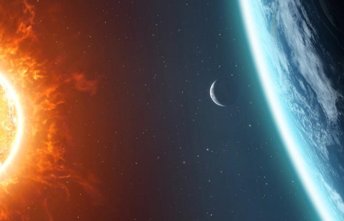 Earth, Moon, and Sun