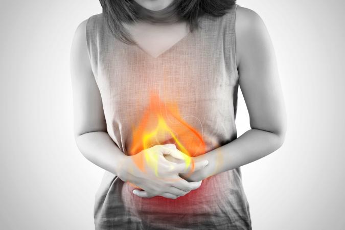 Fire Is On The Woman's Body