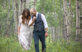 Novios de recién casados
