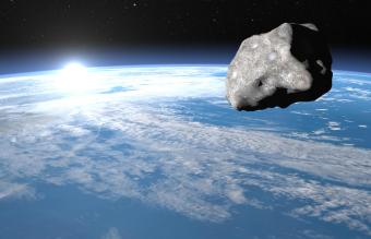 meteorito que rodea la tierra