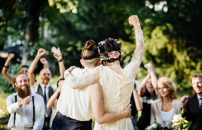 Novias recién casadas