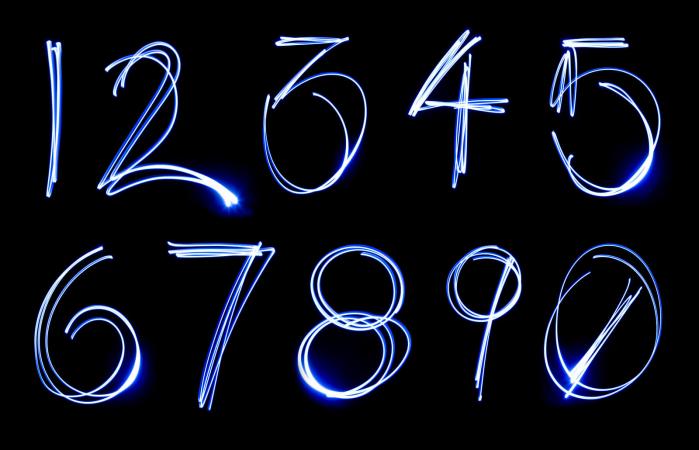 Numeros en neon