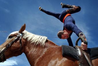Erick Martonovich horse vault performance