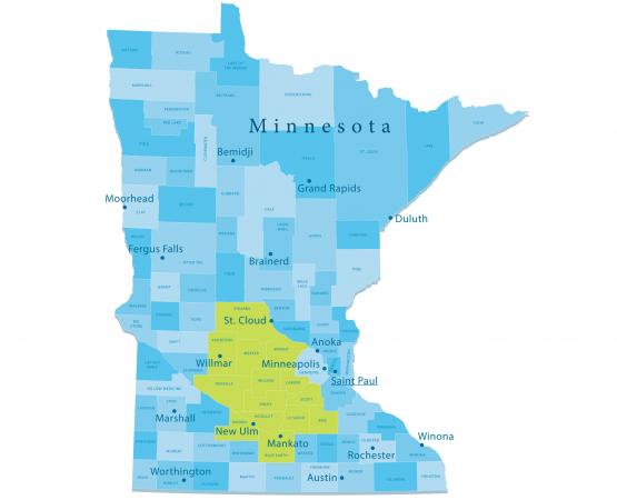 Young America Minnesota service map