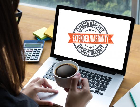 Woman searching extended waranty plan