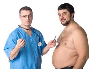 Doctor and Overweight Man