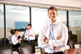 Happy Office Worker