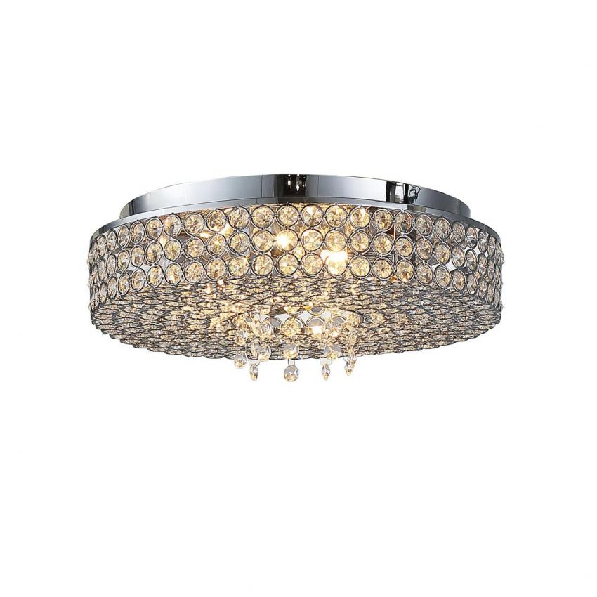 Gorgeous Led Light Fixtures Lovetoknow Ove Decors Monaco 5 Light Chrome Ceiling Flushmount