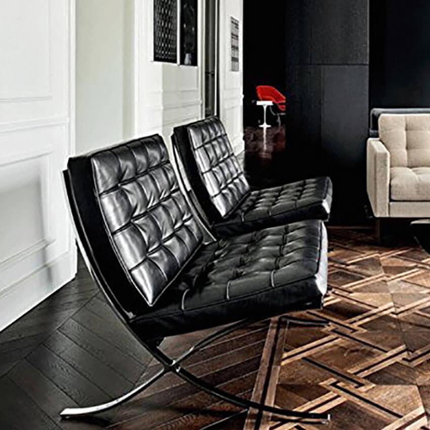 Incorporating The Barcelona Chair In Interior Design Lovetoknow Black Barcelona Chairs