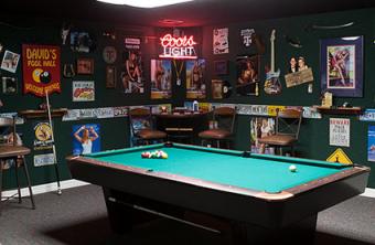 Pool hall game room