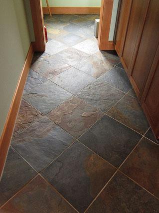 Slate tile floor