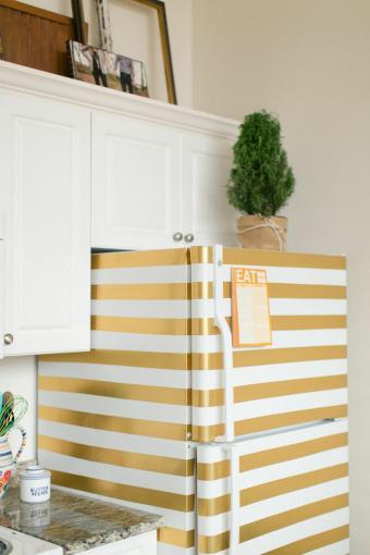 striped refrigerator